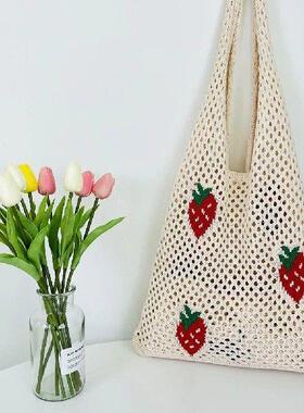 Women Large Capacity Shoulder Bag Fashion Strawberry Cherry
