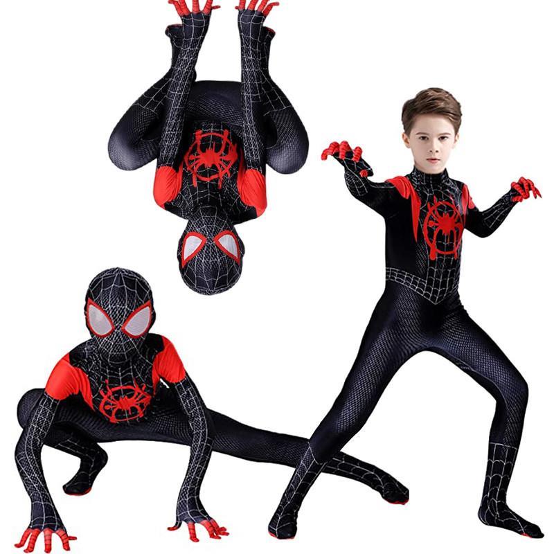 Spiderman Costume Miles Morales Spider Man Cosplay Costume 模玩/动漫/周边/娃圈三坑/桌游 COSPLAY配件/道具/人偶服 原图主图