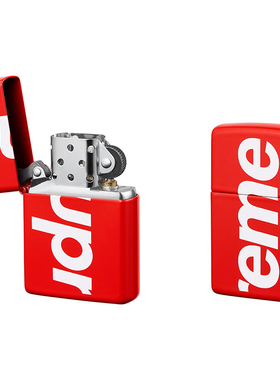 Supreme芝宝联名打火机经典红色字母潮牌限量版 21SS Logo Zippo
