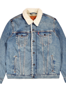 Levi's李维斯男士加厚加绒羊羔绒牛仔夹克冬季棉衣外套16365-0044