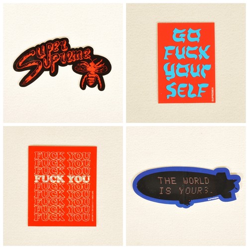Supreme文字贴纸笔记本行李箱手机装饰贴纸 Box Logo Sticker Sup - 封面