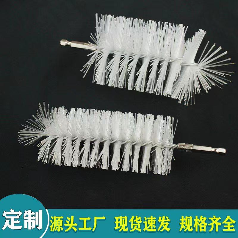 塑料丝管道刷圆柱形6.35电钻柄接头长杆延长杆圆形电动刷扭丝刷头