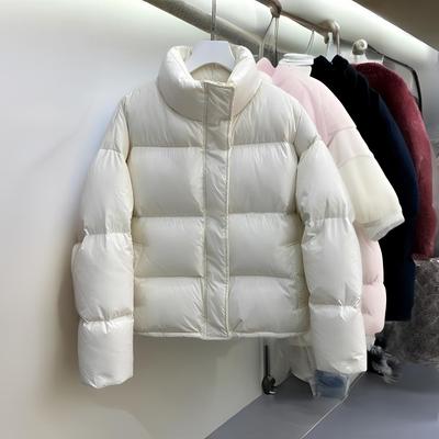 羽绒服女短款95白鸭绒显高修身