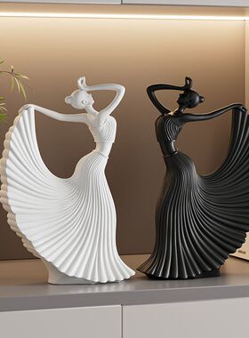 简约现代人物摆件客厅装饰品树脂工艺品乔迁送礼桌面装饰