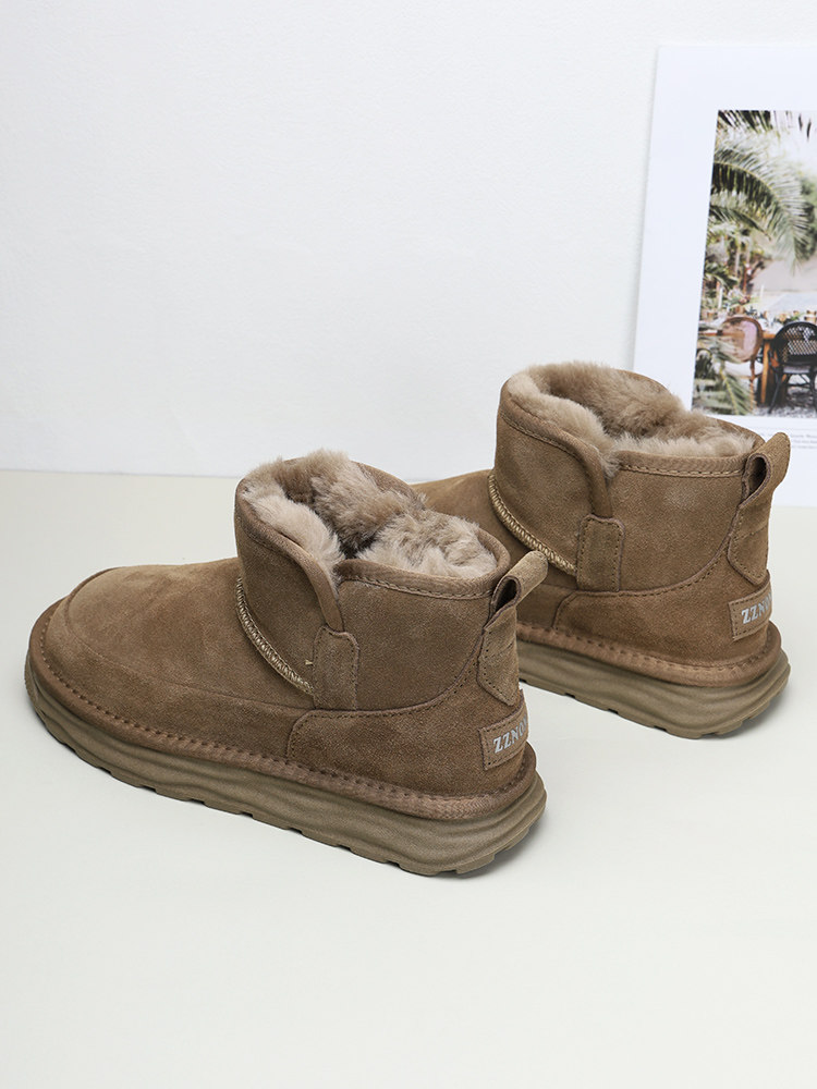 COTTON SHOES MENS WINTER SNOW BOOTS FLEECE THICKENED NORTHEAST FUR INTEGRATED SHOES MENS SNOW COTTON WARM MENS SHOES