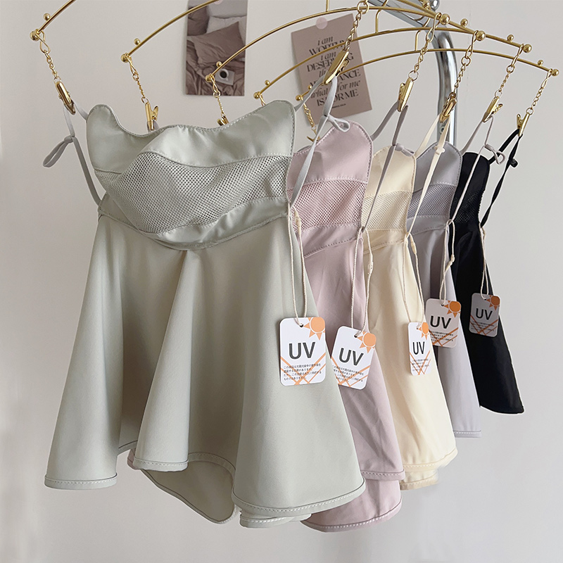 夏季女透气防晒护颈防晒面罩