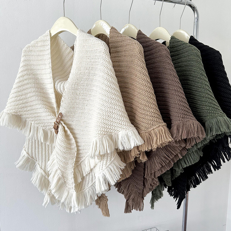 2023新款流苏斗篷外搭披肩