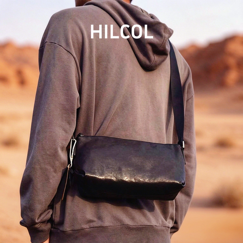 HILCOL山古寻影系列植鞣牛皮单肩包时尚软皮斜挎包小众休闲款