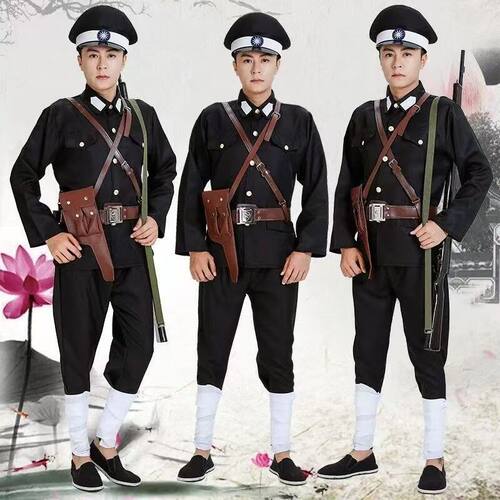民国巡捕房警察服二狗子舞台话剧演出服伪军巡捕房汉奸表演服