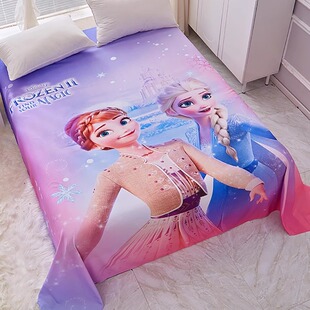 艾莎公主床单单件冰雪奇缘卡通爱莎女孩学生宿舍儿童女童单人床品