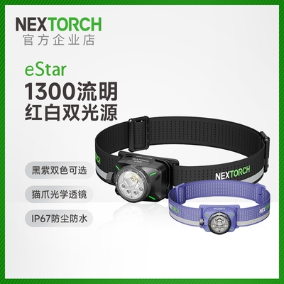 纳丽德强光防水充电续航头灯