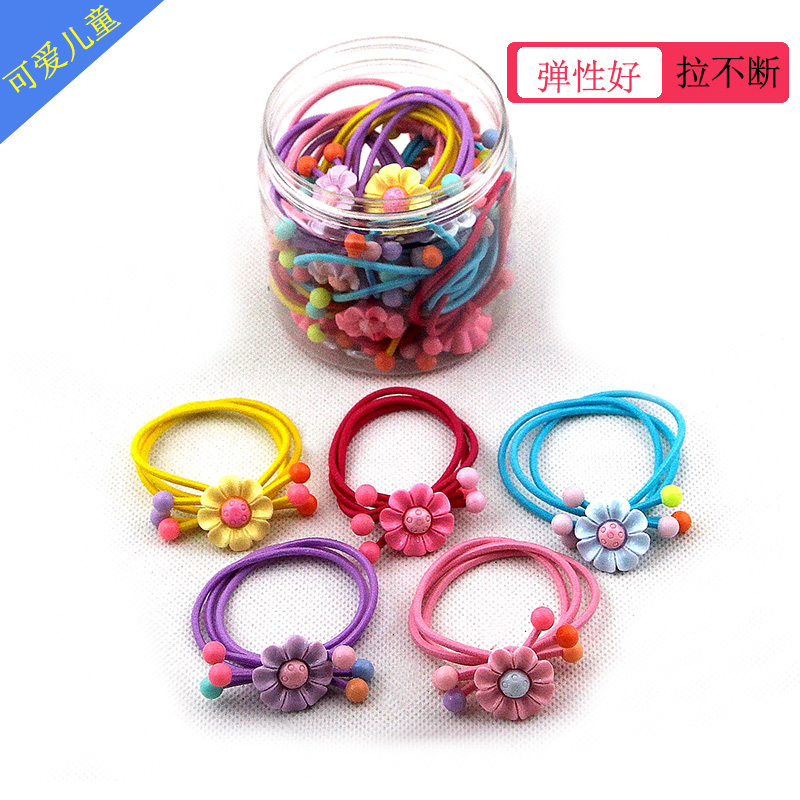 盒装卡通儿童扎头发小女孩橡皮筋