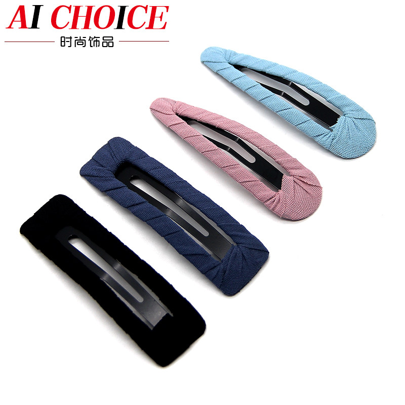 气质4件布艺发夹边夹碎发刘海夹