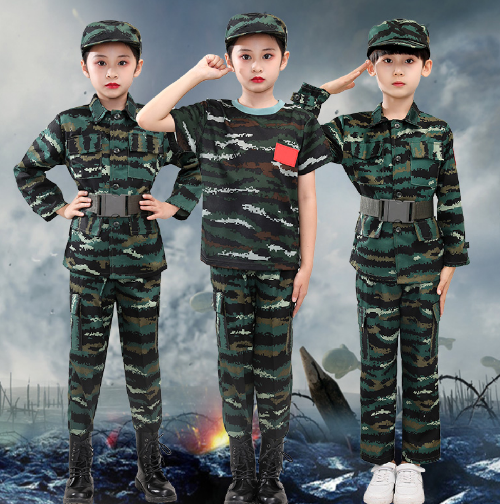 套装男女童特种兵演出服迷彩服男