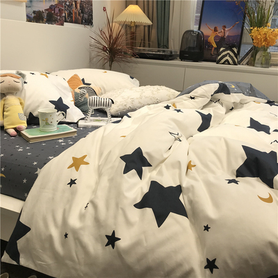 ins北欧简约风小星星床上四件套
