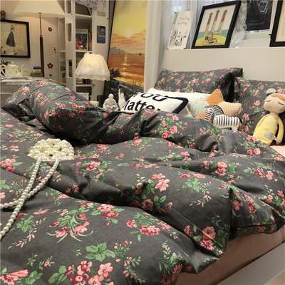 ins小碎花耐脏床上四件套全棉