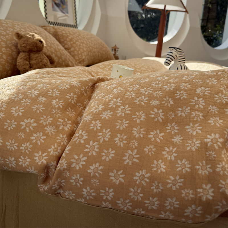 水洗棉田园小雏菊床上四件套