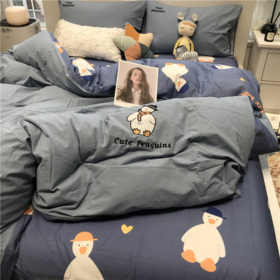 insA版水洗棉刺绣B版纯棉四件套