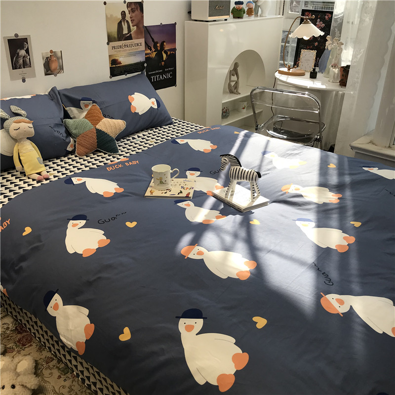 ins俏皮小鸭子床上四件套