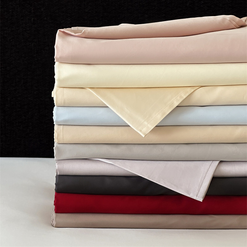 100s高支长绒棉简约纯色床单单件
