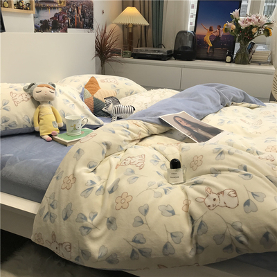 床单款4牛奶绒田园简约时尚个性