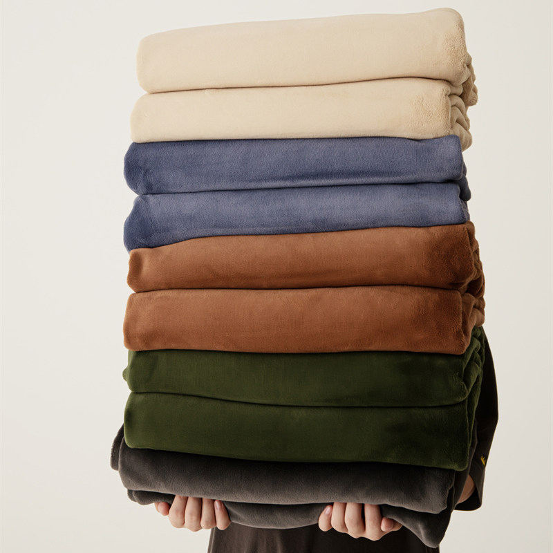 ins简约复古纯色秋冬云芙绒保暖柔软卧室床单单件保护套宿舍公寓