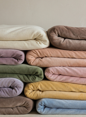 北欧风少女心简约纯色双拼牛奶绒单被套150x200cm单双人被罩宿舍