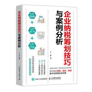 税务书籍税收税法优惠政策财政税收个人所得税企业所得税企业管理经营 企业纳税筹划技巧与案例分析