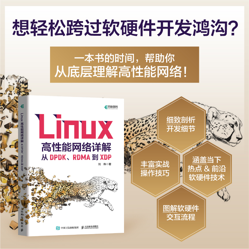 【出版社旗舰店】Linux高性能网络详解从DPDK RDMA到XDP深入理解Linux网络计算机系统linux教程书系统工程师