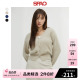 新品 SPAO韩国同款 羽毛纱毛衣SPCKD4TW01 女士V领针织开衫 春季