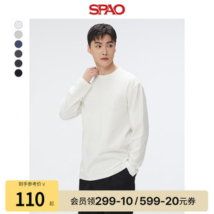 宽松休闲易搭长袖 男士 T恤 夏季 SPAO韩国同款