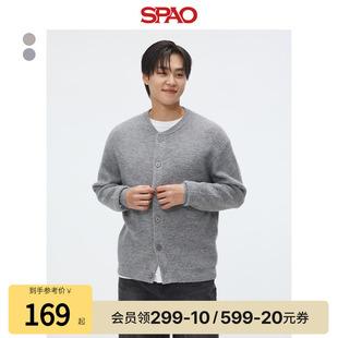 SPAO韩国同款 易搭休闲毛衣针织外套 25年春秋男士