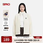 简约休闲摇粒绒大立领绒感外套 新品 WOODIE系列 SPAO25年冬季