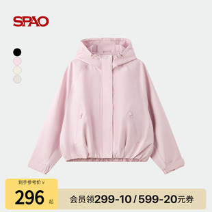 女士日常通勤休闲宽松连帽外套 新品 SPAO韩国同款 2026年春季