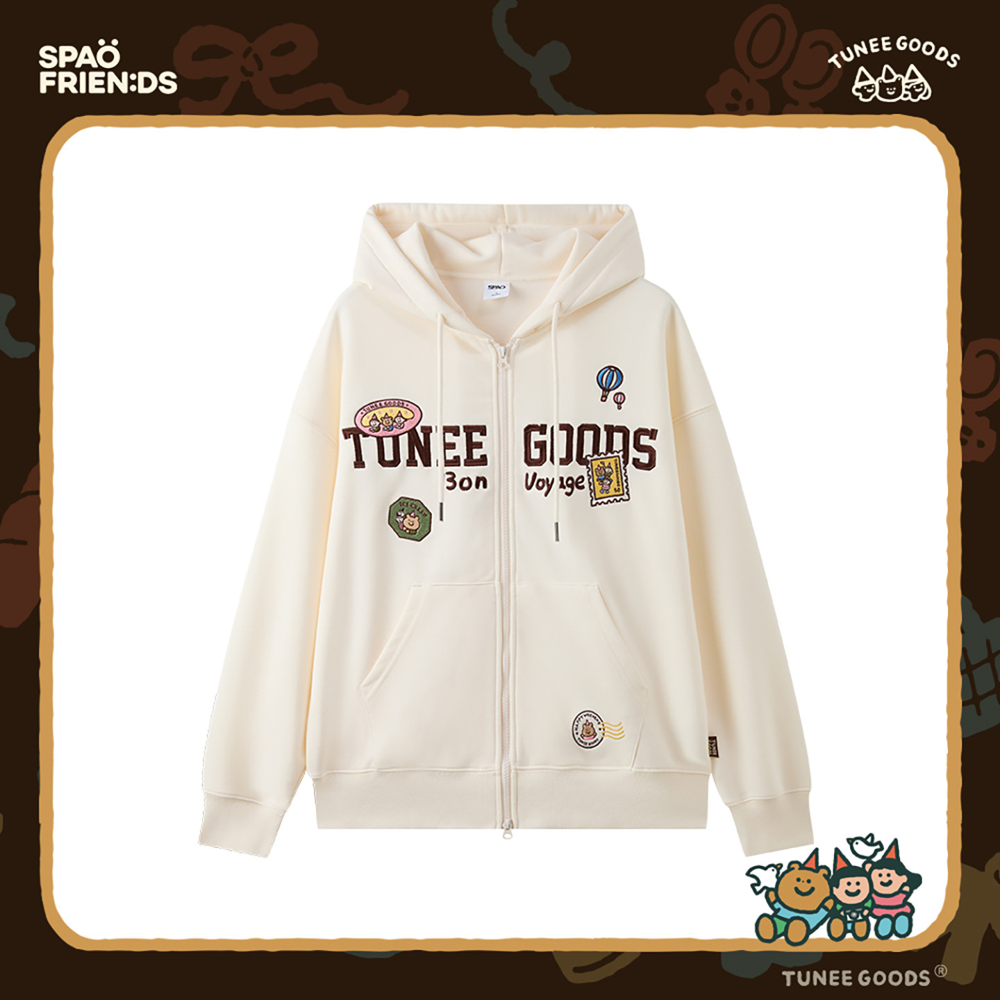 SPAO休闲连帽开衫卫衣外套