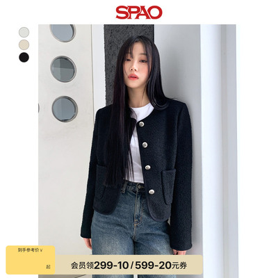SPAO秋新品女士小香风短外套