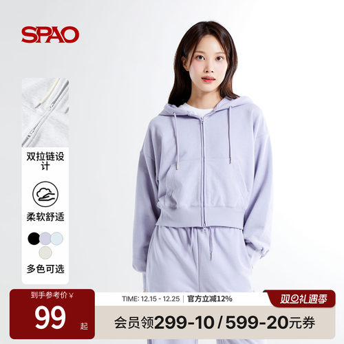 SPAO秋新品女士卫衣外套