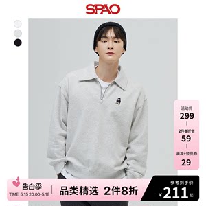 韩国套头长袖衬衫SPAO