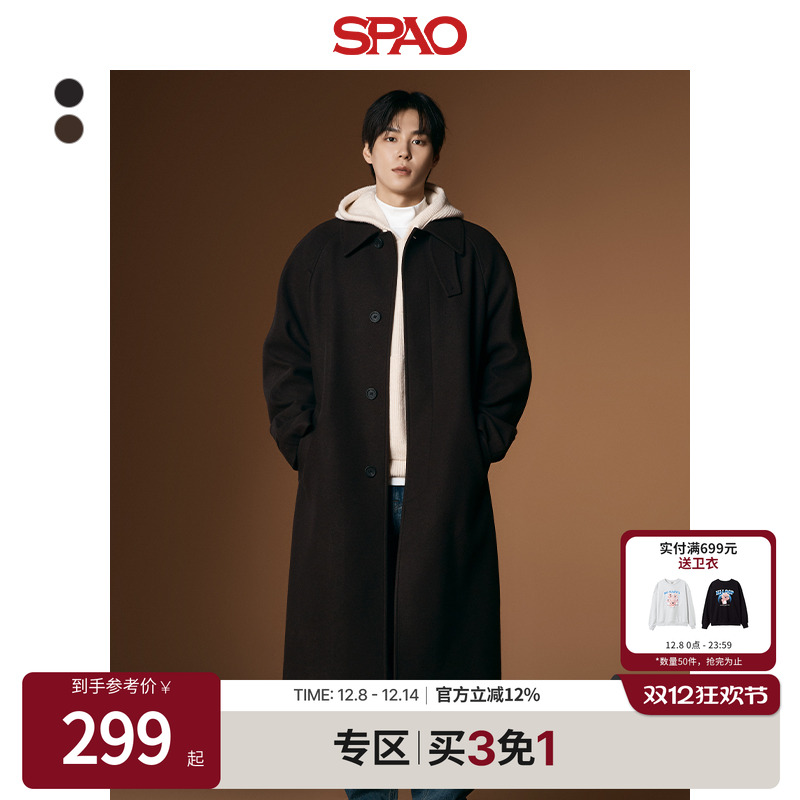 SPAO冬季毛呢大衣外套
