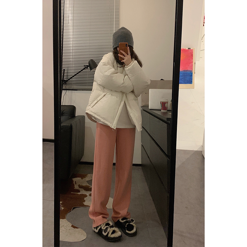 羽绒服显瘦白色灰色保暖