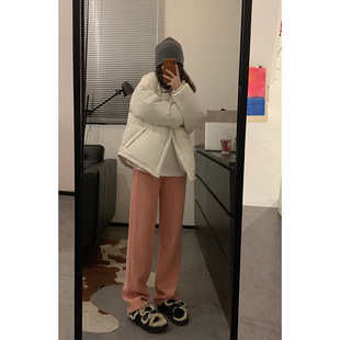 百搭白色白鸭绒显瘦保暖短款 bi入 灰色面包羽绒服女 冬季 viiwen