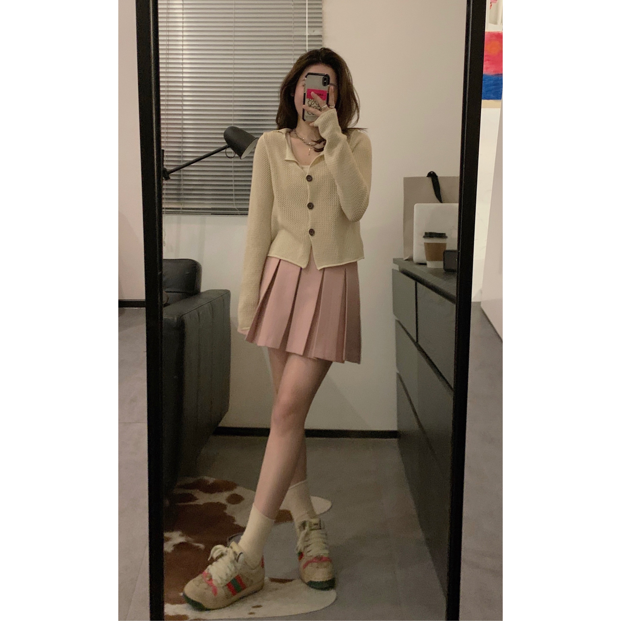 Viiwen短款百搭长袖针织衫