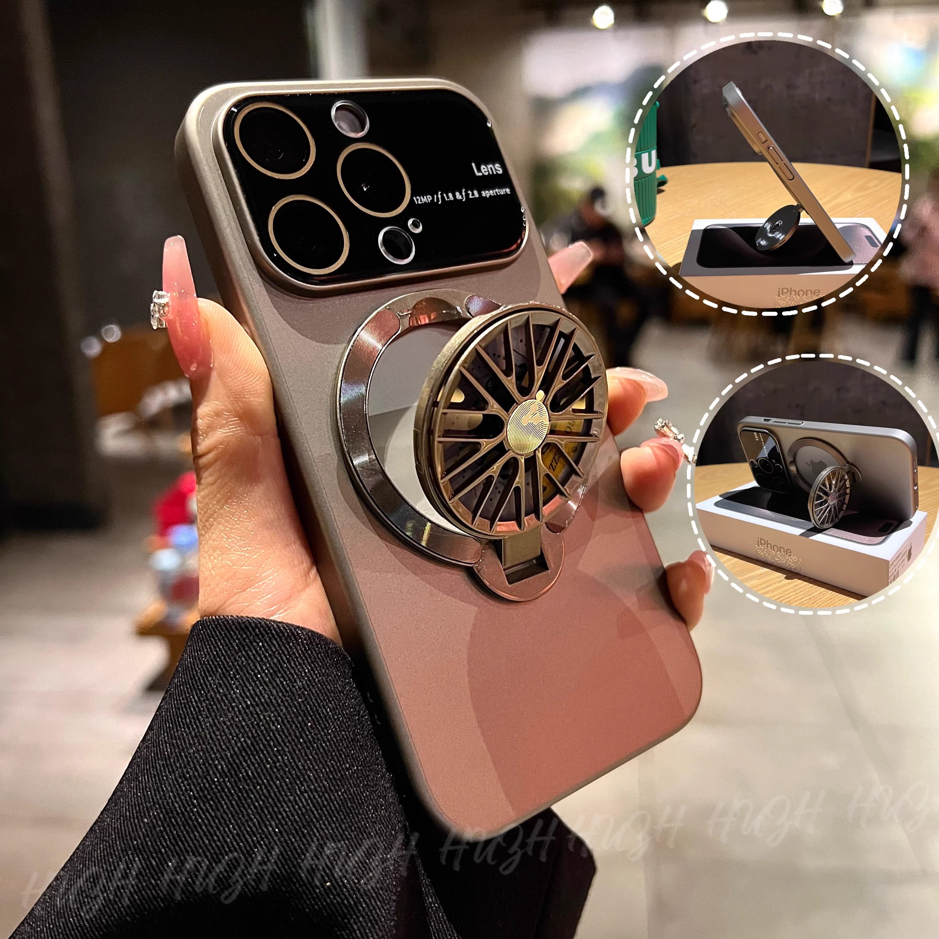 酷图适用苹果15promax磁吸支架手机壳iphone15大视窗