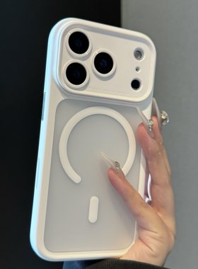 酷图适用苹果17promax手机壳新款白色简约iphone17pro保护套女16pro磨砂磁吸充电13透明14小众高级感15全包pm