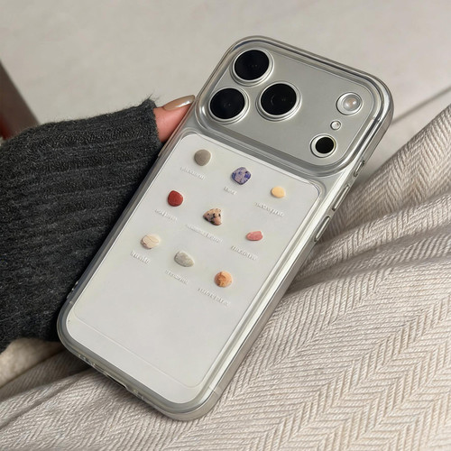 适用苹果17promax手机壳透明iphone17pro保护套新款14全包硅胶软套15巨好看独特16pro小众高级感13彩色小石头