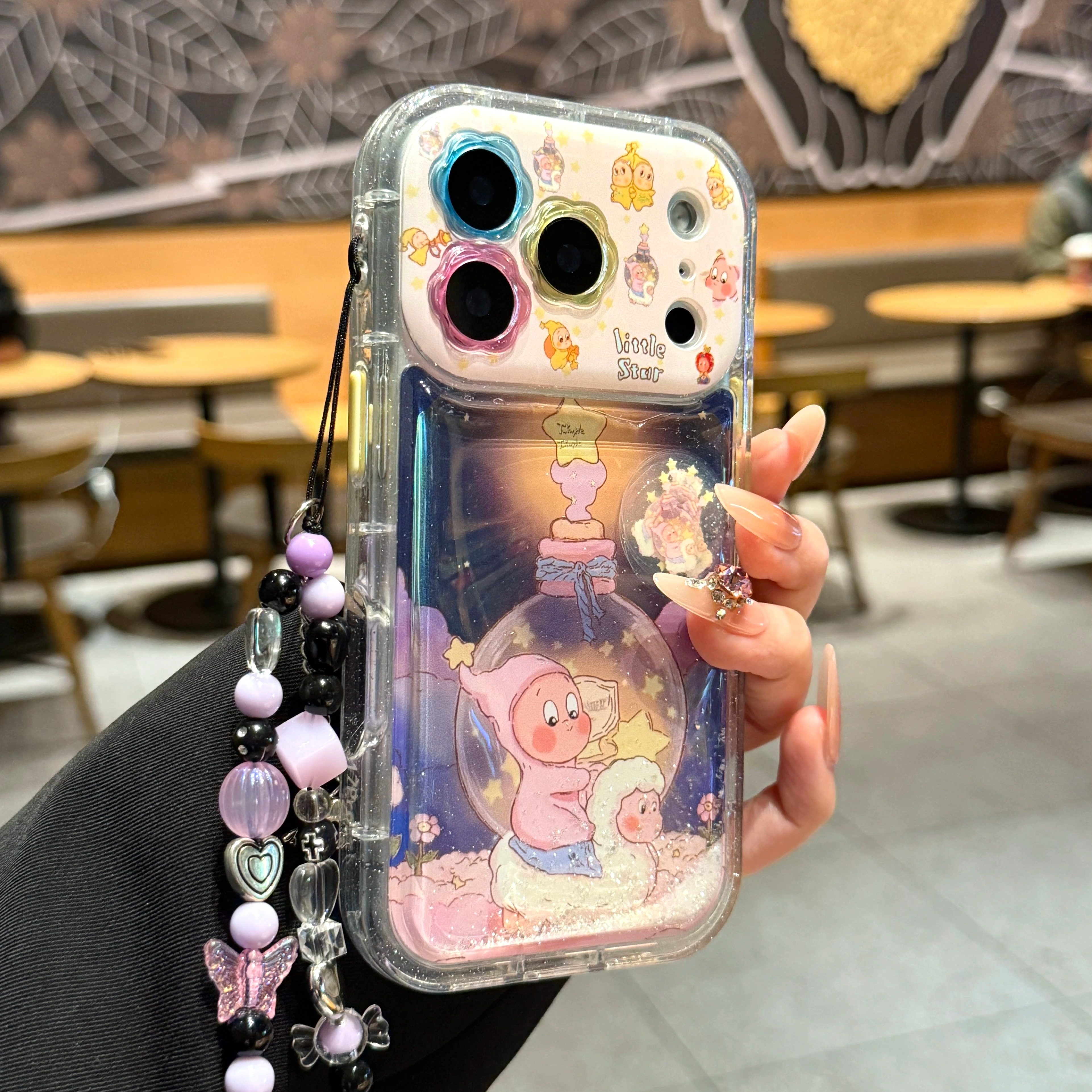 酷图适用苹果17promax手机壳新款iphone16pro流沙许愿星星人13小众高级感女14创意带手链15pro网红爆款17全包,3C数码配件,手机保护套/壳,淘宝优惠券,粉丝福利购,淘宝优惠卷