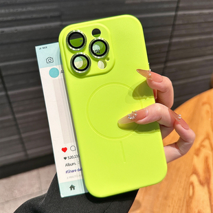 苹果iP16Promax一体全包AI按键适用15Promax磁吸手机壳iPhone13pro简约纯色14pm带镜头膜12pm防摔套 酷图新款