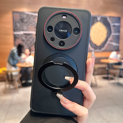 适用华为mate70pro+手机壳新款磁吸支架mate60pro保护套小众pura70Ultra全包防摔P70高级感商务m70简约男女款