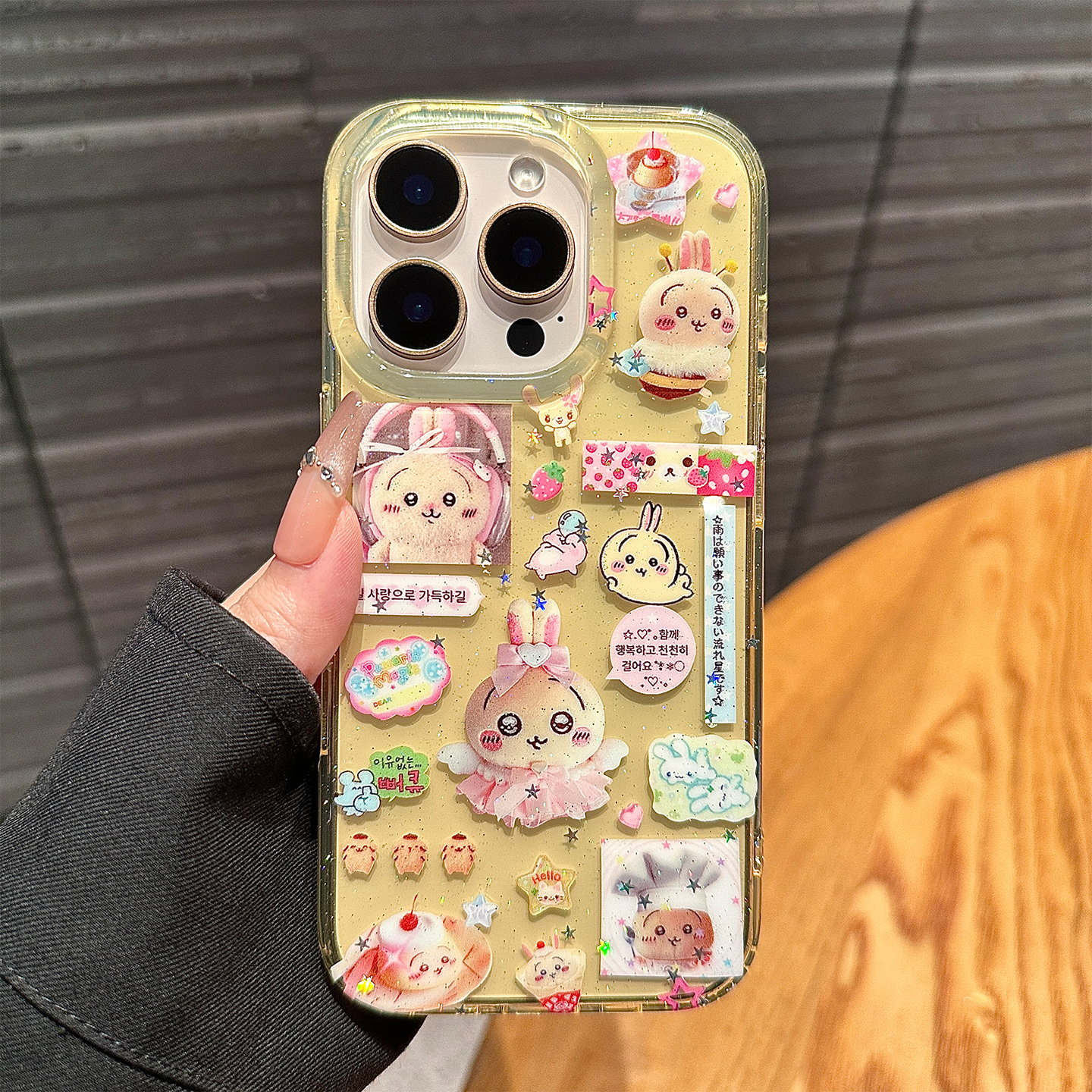 玩偶吉伊卡哇适用苹果16promax手机壳新款透明iphone15pro保护套卡通少女款14pm全包防摔13小众高级感16爆款