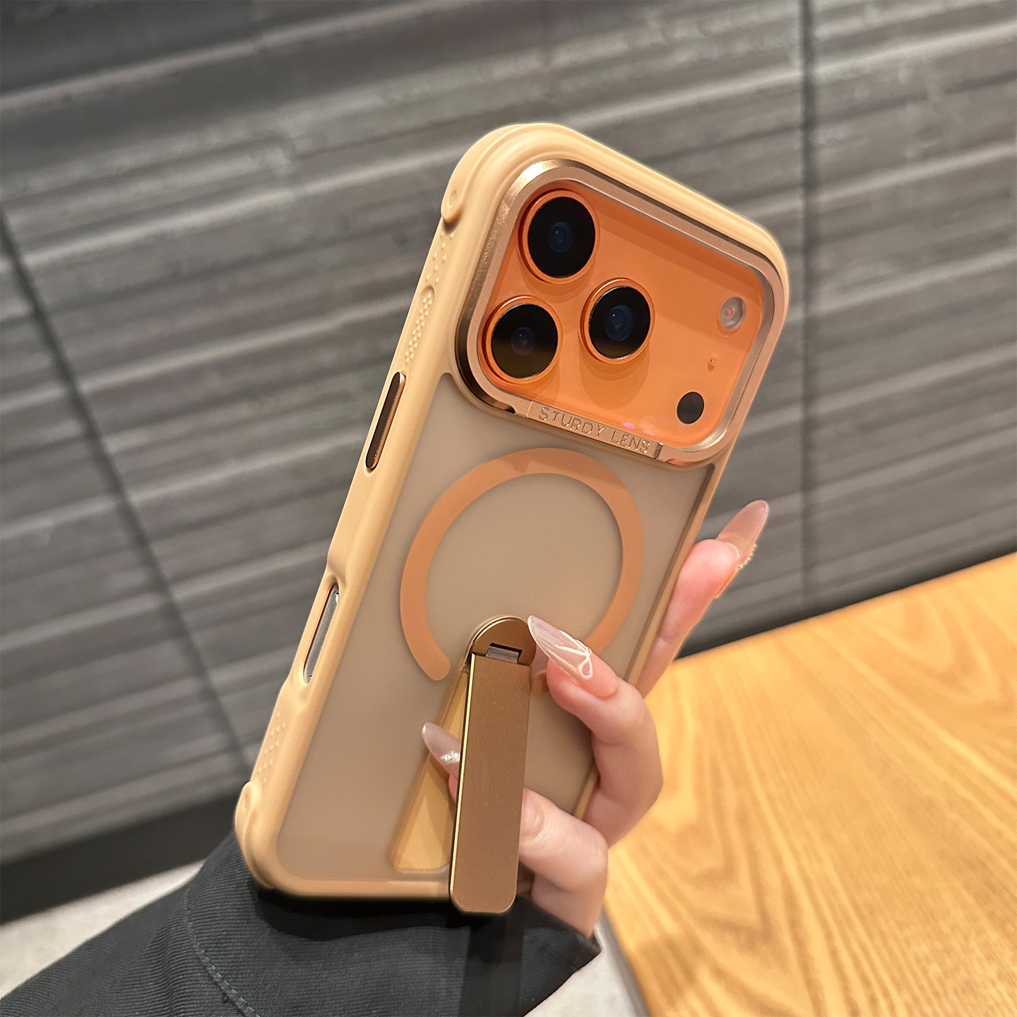 酷图适用苹果17promax手机壳新款四角气囊防摔iphone16磨砂磁吸支架15pro高级感男女14全包防摔17Air保护套13